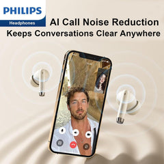 Philips TAT2020 True Wireless Bluetooth 5.4 Earbuds | 20H Total Playtime USB-C Case | Clear Calls w/ENC Noise Cancellation Mic | IPX5 Water Resistant for Sport/Gym/Travel | in-Ear Touch Control