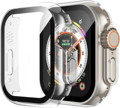 PHILIPS Case with Screen Protector for Apple Watch Ultra 2 49mm, Overall Protective Cover, Built-in Tempered Glass Film High Sensitivity (Clear)