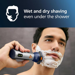 Philips Shaver 3000 Series - Wet & Dry Electric Shaver, PowerCut Blades, SkinGlide Protective Coating, Sensitive Mode, 50 Min. Runtime, Protection Cap, Model S3881/00