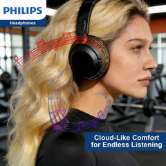 Philips TAH1120 Lightweight On-Ear Wireless Bluetooth Headphones with Passive Noise Isolation - up to 55 Hours Playtime, Clear Calls, Dynamic Bass, 2 Hours USB-C Charging - Beige