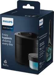 Philips Quick Cleaning Pod, Deep Cleaning for your Philips Shaver Series S58xx, S77xx, S8xx, S96xx, S99xx, excludes Prestige, QCP10/01 (Bundle Pod x 1 + Pod Cartridges x 1)