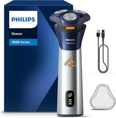 Philips Shaver 3000 Series - Wet & Dry Electric Shaver, PowerCut Blades, SkinGlide Protective Coating, Sensitive Mode, 50 Min. Runtime, Protection Cap, Model S3881/00