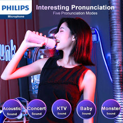 Philips Wireless Bluetooth Microphone for Karaoke with Speaker (DLM9317C)