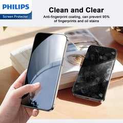 Philips HD Clear Glass Screen Protector Film for iPhone 16 Pro Tempered Glass Full Coverage Hardness 9H DLK1213 - 2 Pack (2 Pcs)