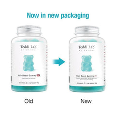 Teddi Lab by Unichi Hair Boost Gummy PRO 60s with Biotin for Hair, Skin & Nails Pack