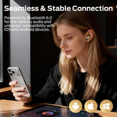 Monster N-Lite 217 Wireless Earbuds, Bluetooth 6.0 in-Ear Headphones, Black Stereo User Manual Charging Case Plastic