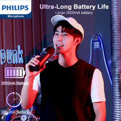 Philips Wireless Bluetooth Microphone for Karaoke with Speaker (DLM9317C)