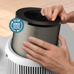 Philips Original Replacement Filter for 900 Series AC0950 and AC0951 Air Purifiers, HEPA NanoProtect + Active Carbon, 12 Months Lifetime, Black/White (FY0910/30)