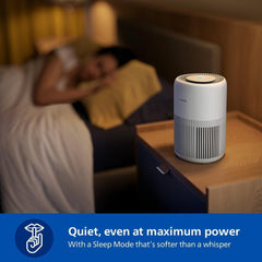 Philips PureProtect Mini 900 Series Smart Air Purifier - HEPA NanoProtect Filtration, Captures 99.99% Allergens, Ultra-Quiet Sleep Mode, Up to 65m², Energy Efficient, App Control, White (AC0950/10)