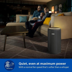 Philips Air Purifier 4200 Series, HEPA NanoProtect + Double Active Carbon Filter, CADR 600m³/h for 156m², Ultra-Quiet, Intelligent and Energy efficient, Black (AC4221/11)