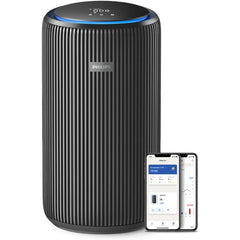 Philips Air Purifier 4200 Series, HEPA NanoProtect + Double Active Carbon Filter, CADR 600m³/h for 156m², Ultra-Quiet, Intelligent and Energy efficient, Black (AC4221/11)