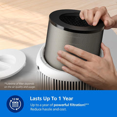 Philips NanoProtect HEPA Filter – Compatible with 900 & 800 Series, Captures 99.97% of Particles, Lasts Up to 1 Year, Sustainable Packaging, Easy to Replace (FY0900/30)