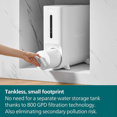 Philips Reverse Osmosis Purification Instant Pure Water Tap, Seven Temperature Settings, 800 GPD Tankless Filtration, Smart Faucet, Polished Chrome, AUT6104CH/79