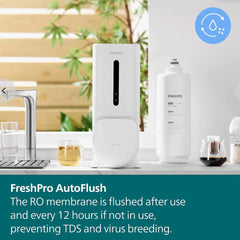 Philips Reverse Osmosis Purification Instant Pure Water Tap, Seven Temperature Settings, 800 GPD Tankless RO Filtration, Brushed Nickel, AUT6104BN/79