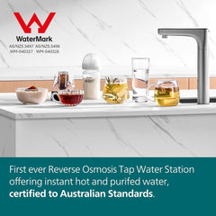 Philips Reverse Osmosis Purification Instant Pure Water Tap, Seven Temperature Settings, 800 GPD Tankless RO Filtration, Brushed Nickel, AUT6104BN/79