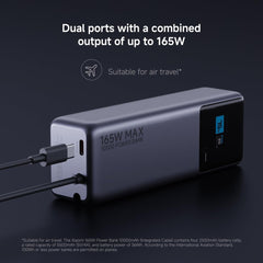 Xiaomi 165 W Power Bank 10000 mAh, Super Fast Charge, 3 USB-C Ports for Multi-Device Charging Power, 120 W PD3.0, Compatible with Laptop, for iPhone 16, MacBook, Xiaomi, Samsung, Pixel 9 and More