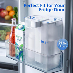 Philips Instant Water Filter Powered Pitcher, NSF Certified PFAS Pro Filtration, 3L Water Dispenser, White, ADD5912WH/37