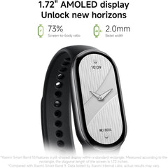 Xiaomi Smart Band 10 Fitness Tracker, 1.72" AMOLED Display, 21-Day Battery Life, 150+ Sports Modes, Heart Rate & Sleep Monitoring, Electronic Compass, 5ATM Waterproof, 2-Year Warranty – Mystic Rose