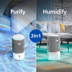 Philips 3400 Series 2-in-1 Air Purifier and Humidifier, HEPA NanoProtect + Active Carbon Filter, Hygienic Humidification at 650ml/h, CADR 300m³/h for 78m² (AC3420/10)