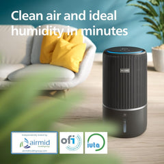 Philips 3400 Series 2-in-1 Air Purifier and Humidifier, HEPA NanoProtect + Active Carbon Filter, Hygienic Humidification at 650ml/h, CADR 300m³/h for 78 m2 (AC3421/13)
