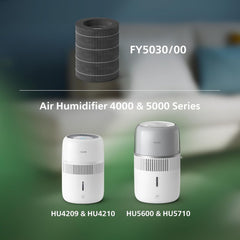 Philips Original NanoCloud Replacement Filter for Humidifiers 4000 & 5000 Series, HU4209 & HU4210, HU5600 &HU5710, 6 Months Lifespan, Pack of 1 (FY5030/00)