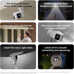 Xiaomi CW100 Dual Lens Outdoor Security Cam, IP66, Local AI Protection, AU