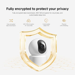 Xiaomi C201 Smart Camera 1080p Full HD, Physical Lens Shutter for Privacy Protection, AI Human Detection & Pet Tracking, Dual-Band Wi-Fi 6, Two-Way Audio, Local AI Processing