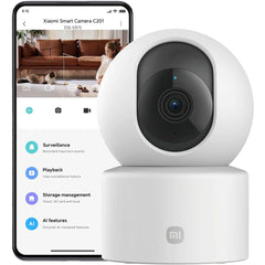 Xiaomi C201 Smart Camera 1080p Full HD, Physical Lens Shutter for Privacy Protection, AI Human Detection & Pet Tracking, Dual-Band Wi-Fi 6, Two-Way Audio, Local AI Processing