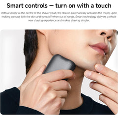 Xiaomi Electric Shaver S200, Compact Smart Sensor Dual Track Curved Foil Detachable Magnetic Head IPX7 Fully Waterproof(Gray)