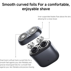 Xiaomi Electric Shaver S200, Compact Smart Sensor Dual Track Curved Foil Detachable Magnetic Head IPX7 Fully Waterproof(Gray)
