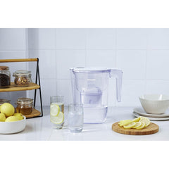 Philips Micro X-Clean Filtration Water Jug, 2.6L Capacity, Digital Timer, Flip-Top Lid, 4-Pack 150L Filters, AWP2933WHTP1/79