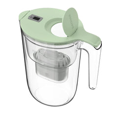 Philips Water Filter Jug Value Pack 3.4L, Green flip-top lid, Timer, incl 2X Filter AWP230 (150L Softening+)