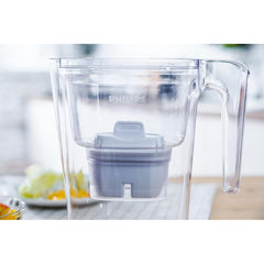 Philips Micro X-Clean Filtration Water Jug, 3.4L Jug, 150L per Filter, Digital Timer, Blue, AWP2953BLTP1/79
