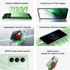 XIAOMI REDMI 15 5G (AU) Smartphone 128GB Black 7000mAh | 6.9" FHD+ DotDisplay 144Hz, Snapdragon® 6s Gen 3, 6nm Process, Octa-core CPU, 50MP Main Camera, 33W fast charging