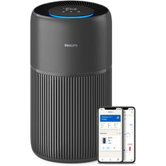 Philips Air Purifier 2200 Series, HEPA NanoProtect + Active Carbon Filter, CADR 420m³/h for 109m², Allergy sufferers, Ultra-quiet, Intelligent and Long-lasting filter (AC2221/13)