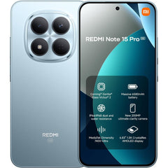 Xiaomi Redmi Note 15 Pro 5G (AU Version), Smartphone 256 GB, 1.5K 120Hz Eye-Care Display, 200MP Ultimate-Clarity AI Camera, 6580mAh Battery, Glacier Blue, Charger Not Included