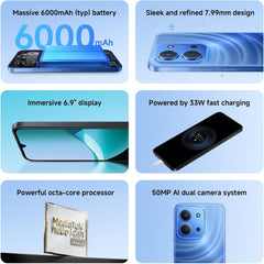 XIAOMI Redmi 15C, AU Version, Smartphone 128GB, 6.9" 120Hz Display 7.99mm Design, MediaTek Helio G81-Ultra Octa-core, 50MP AI Dual Camera, 6000mAh, Black, Charger Not Included