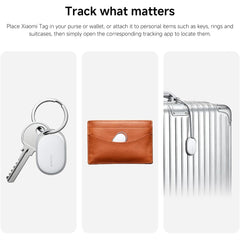 Xiaomi tag Smart Air Tracker Tag, Compatible with Apple Find My (iOS) and Google Find Hub (Android) for Keys, Luggage, Wallet, Vehicles, 390 Days+ Battery Life, White