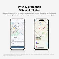 Xiaomi tag Smart Air Tracker Tag, Compatible with Apple Find My (iOS) and Google Find Hub (Android) for Keys, Luggage, Wallet, Vehicles, 390 Days+ Battery Life, White