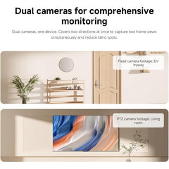 Xiaomi Smart Camera C500 Dual, Dual 4MP Ultra-HD Cameras with 110° Wide-Angle & 58° Telephoto, AI Human/Pet/Baby Cry Detection, Auto Tracking, Full-Color Night Vision, Supports HyperOS