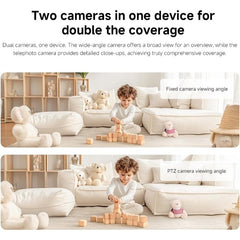 Xiaomi Smart Camera C500 Dual, Dual 4MP Ultra-HD Cameras with 110° Wide-Angle & 58° Telephoto, AI Human/Pet/Baby Cry Detection, Auto Tracking, Full-Color Night Vision, Supports HyperOS