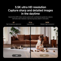 Xiaomi Smart Camera C500 3.5K 6MP Ultra HD Indoor Security Camera, AI Human & Pet Detection with Dynamic Tracking, 360° Pan-Tilt Dual Motor, Dual-Band Wi-Fi 6, Physical Privacy Shutter