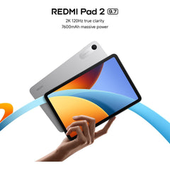 XIAOMI REDMI Pad 2 9.7'' (AU) Tablet 128GB Gray 2K 120Hz LCD Display | Snapdragon 6s Gen 2, 7600mAh (typ) Long-Lasting Battery, Dolby Atmos and Hi-Res Audio, Powered by Xiaomi HyperOS 3