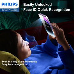 Philips HD Clear Glass Screen Protector Film for iPhone 15 Pro, Tempered Glass Explosion-proof Nano Coated Filter【Anti-Oil】【Anti-Shatter】【Anti-Fingerprint】【Full Coverage】【Hardness 9H】DLK1209 - 3 Pack (3 Pcs)