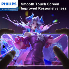 Philips HD Clear Glass Screen Protector Film for iPhone 15 Pro Max, Tempered Glass Explosion-proof Nano Coated Filter【Anti-Oil】【Anti-Shatter】【Anti-Fingerprint】【Full Coverage】【Hardness 9H】DLK1210 - 5 Pack (5 Pcs)