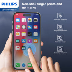 Philips Privacy Glass Screen Protector Film for Apple iPhone 16 Pro Tempered Glass Full Coverage 9H DLK5513