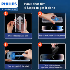 Philips Privacy Glass Screen Protector Film for Apple iPhone 16 Pro Tempered Glass Full Coverage 9H DLK5513