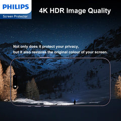 Philips Privacy Glass Screen Protector Film for Apple iPhone 15 Pro, Tempered Glass Anti-Spy Anti-Peeping Explosion-proof Nano Coated Filter Anti-Oil Anti-Fingerprint, Full Coverage Hardness 9H DLK5509 - 4 Pack (4 Pcs)