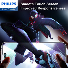 Philips Privacy Glass Screen Protector Film for Apple iPhone 15, Tempered Glass Anti-Spy Anti-Peeping Explosion-proof Nano Coated Filter【Anti-Oil】【Anti-Fingerprint】【Full Coverage】【Hardness 9H】DLK5507 - 3 Pack (3 Pcs)