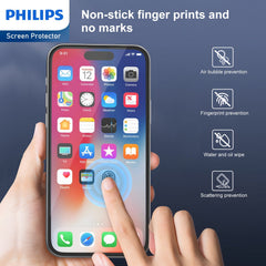 Philips Anti-Reflection Tempered Glass Screen Protector for iPhone 14/iPhone 13 Pro/iPhone 13 DLK5602 - 2 Pack (2 Pcs)